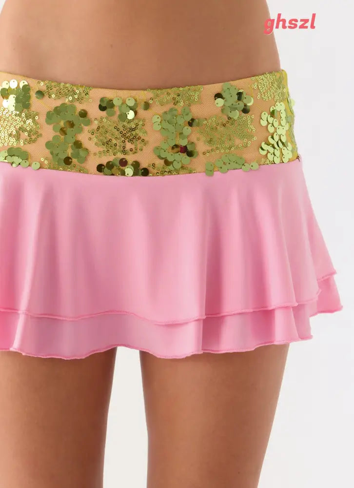 Aminata Mini Skirt - Baby Pink - Mini Skirts