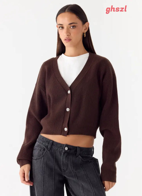 Ashby Knit Sweater - Chocolate - Jumpers + Knits