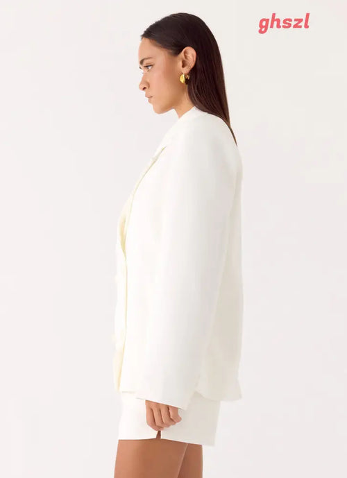 Asher Suiting Blazer - White - Blazers