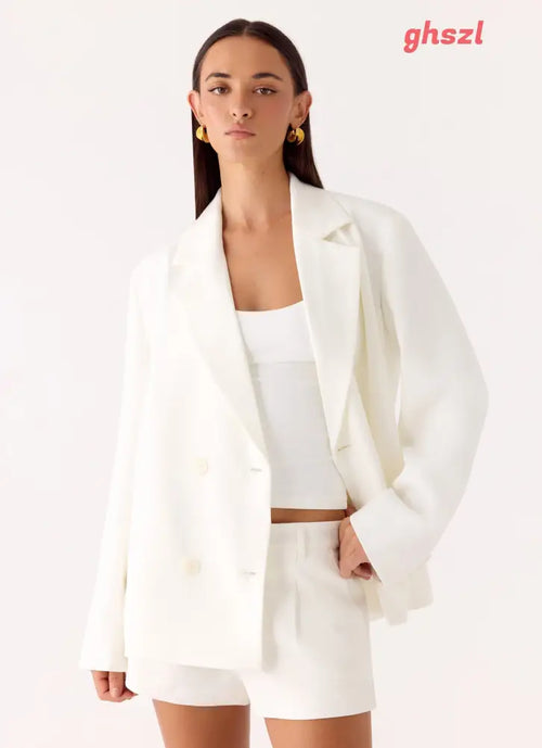 Asher Suiting Blazer - White - Blazers