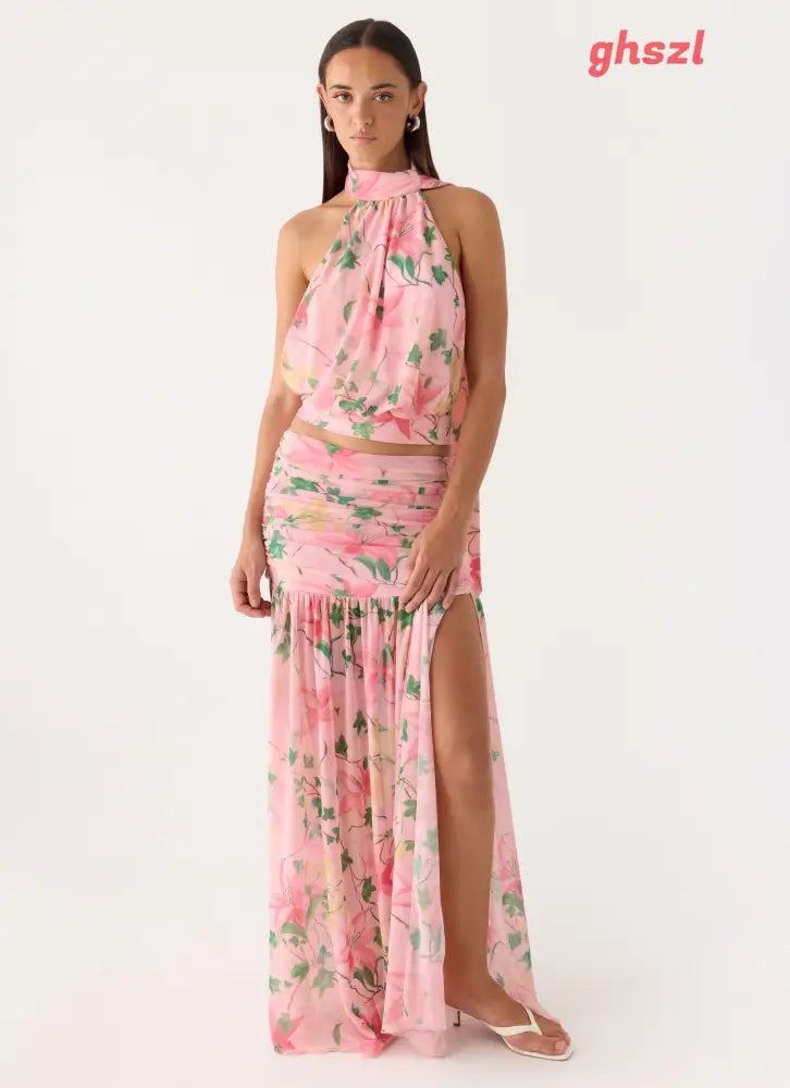 Cantrall Maxi Skirt - Blooming Spring - Maxi Skirts