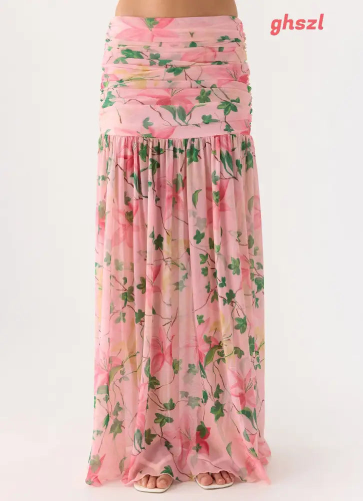 Cantrall Maxi Skirt - Blooming Spring - Maxi Skirts