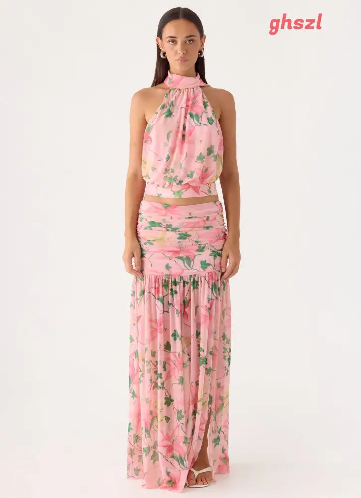 Cantrall Maxi Skirt - Blooming Spring - Maxi Skirts