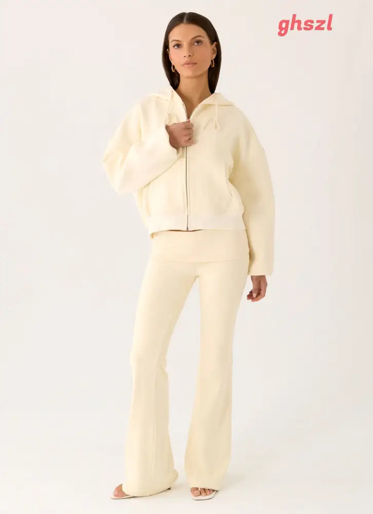 Elio Zip Hoodie - Baby Yellow - Jackets + Coats