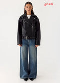 Ethan PU Biker Jacker - Black - Jackets + Coats