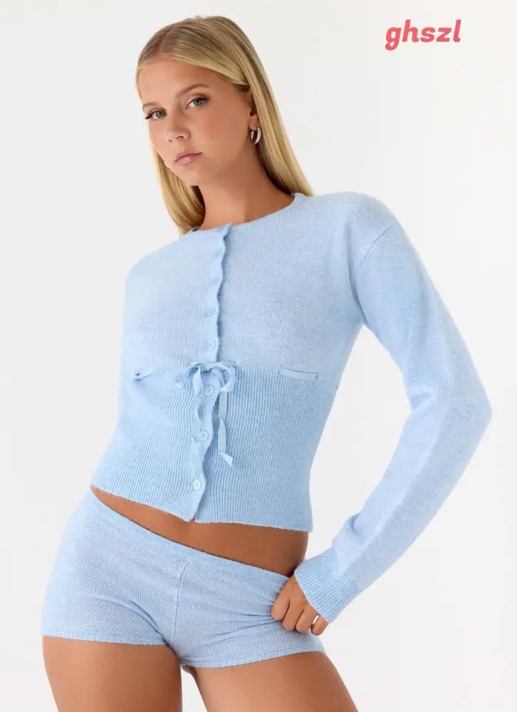 Evianna Cardigan - Blue - Cardigans