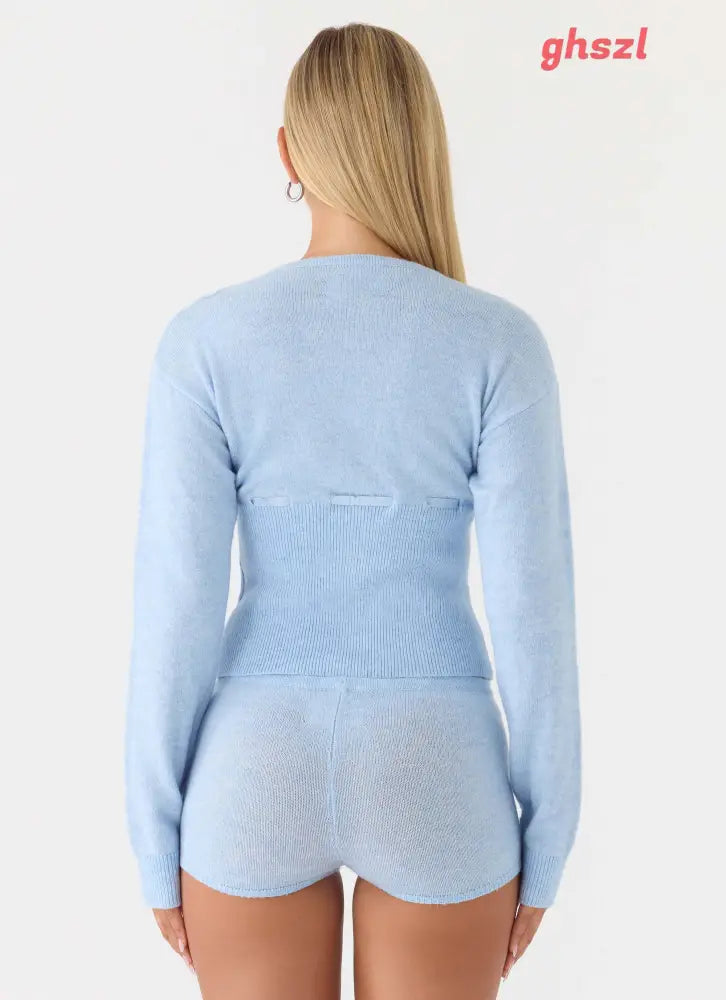 Evianna Cardigan - Blue - Cardigans