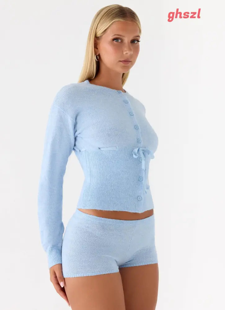 Evianna Cardigan - Blue - Cardigans