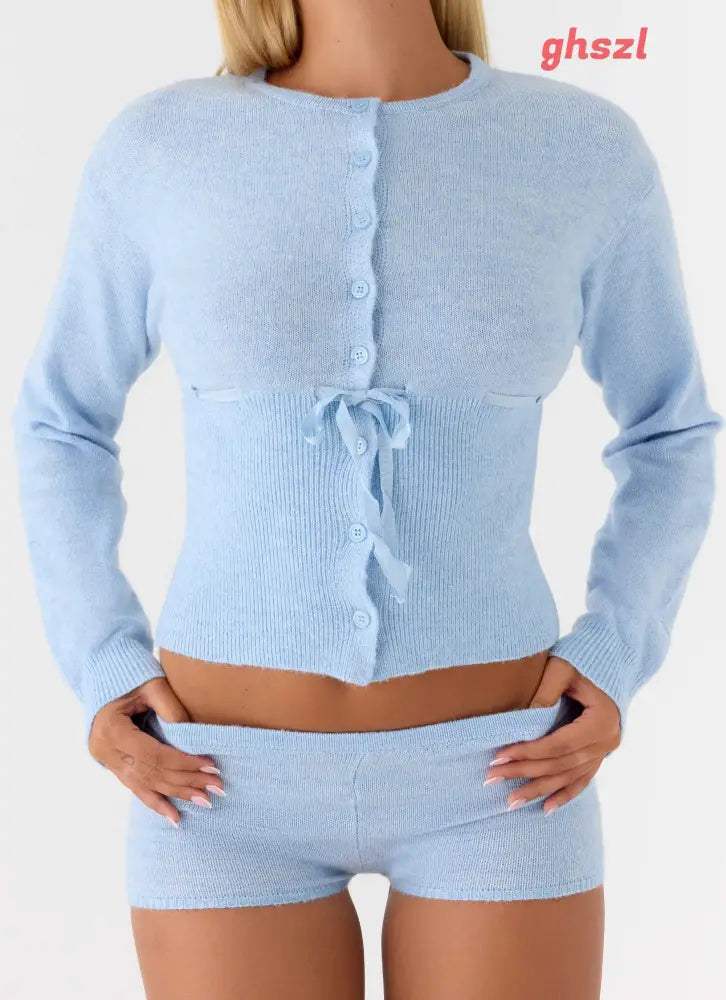 Evianna Cardigan - Blue - Cardigans