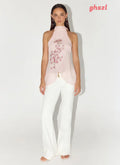 Flip It Embellished Top - Baby Pink - Halter Tops