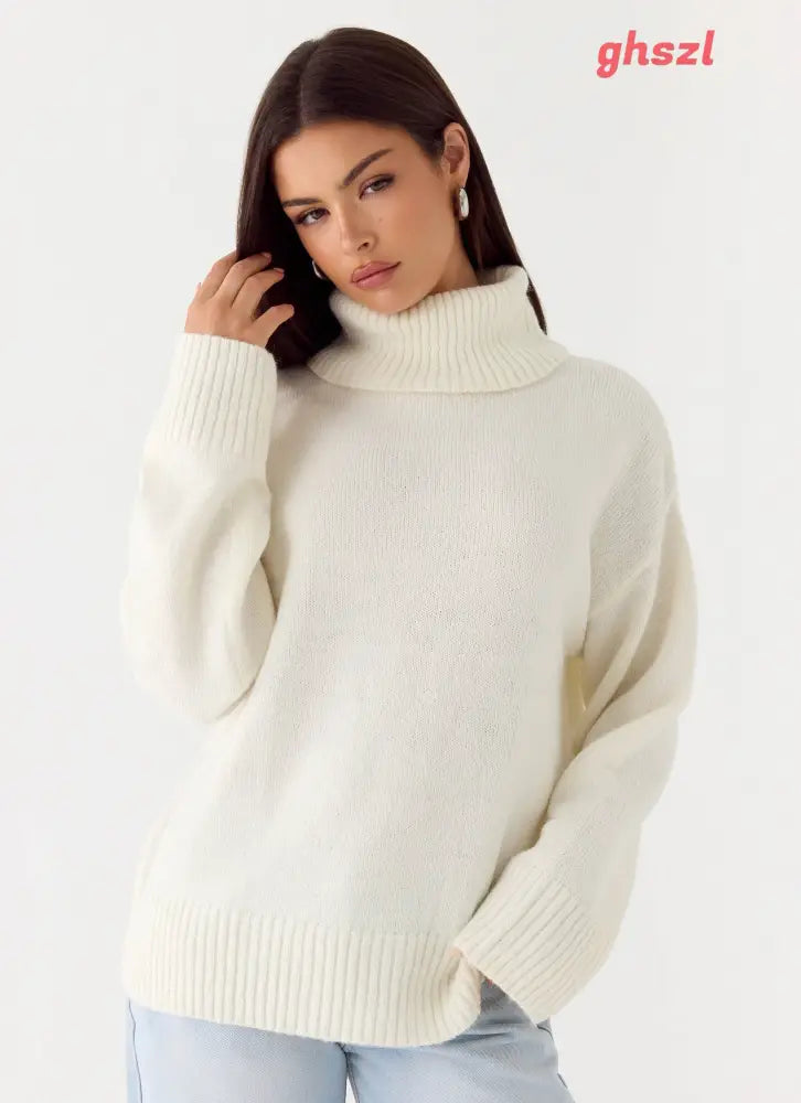Gabrielle Knit Sweater - Ivory Cream - Jumpers + Knits