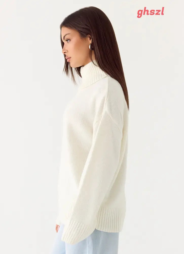 Gabrielle Knit Sweater - Ivory Cream - Jumpers + Knits