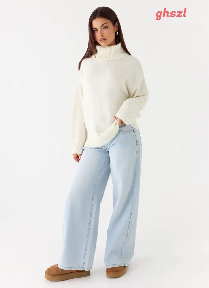 Gabrielle Knit Sweater - Ivory Cream - Jumpers + Knits