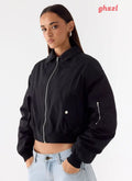 Jameson Bomber Jacket - Black - Jackets + Coats