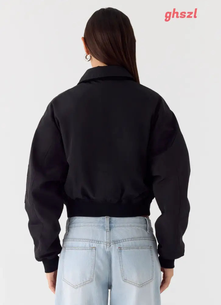 Jameson Bomber Jacket - Black - Jackets + Coats