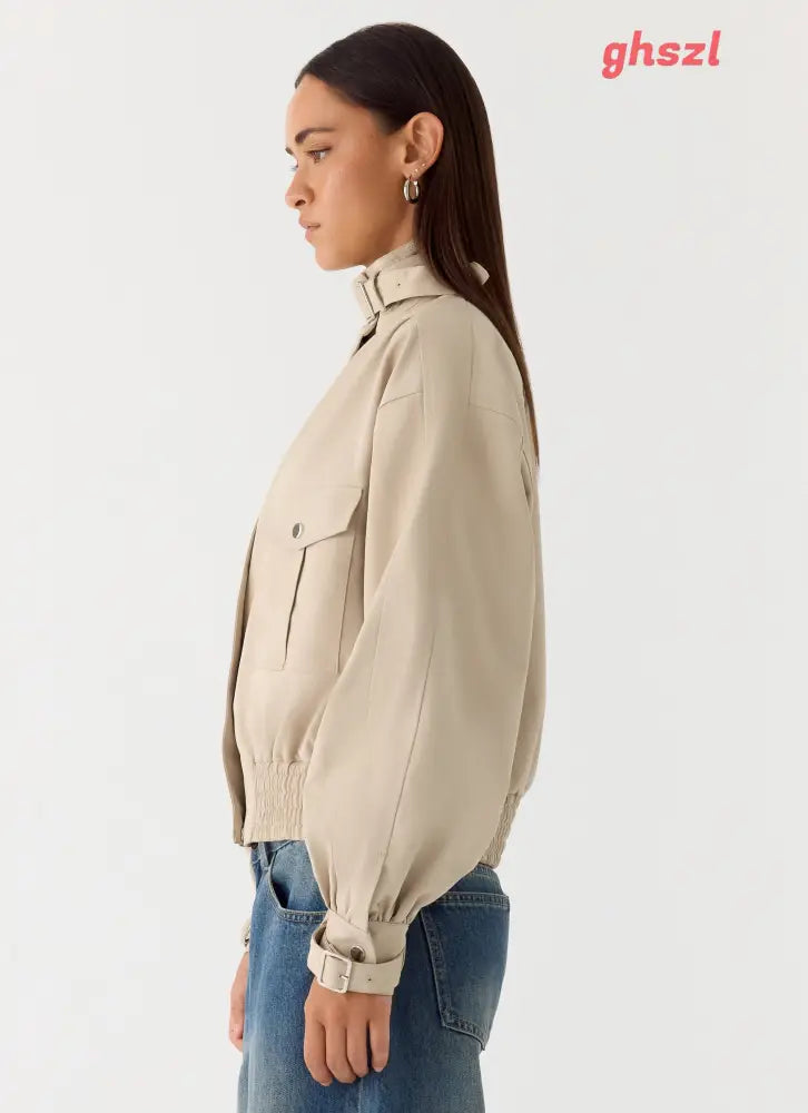 Laylan Jacket - Beige - Jackets + Coats