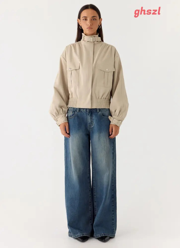Laylan Jacket - Beige - Jackets + Coats