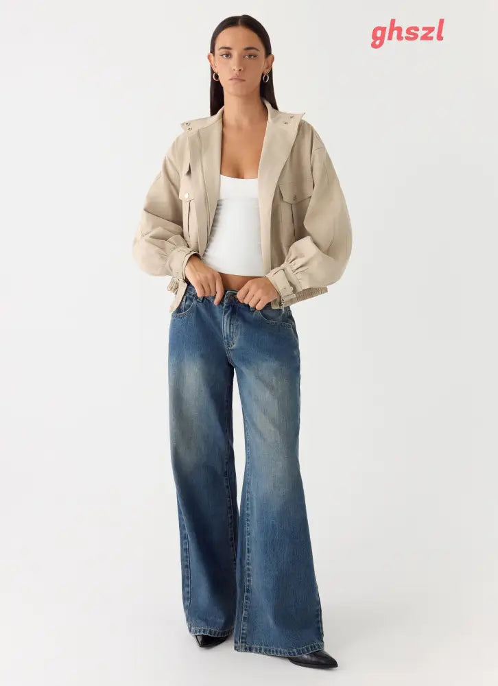 Laylan Jacket - Beige - Jackets + Coats