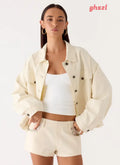 Lewis Drill Jacket - Ivory - Jackets