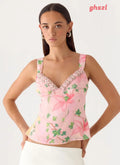 Loop Cami Top - Blooming Spring - Basic Tops