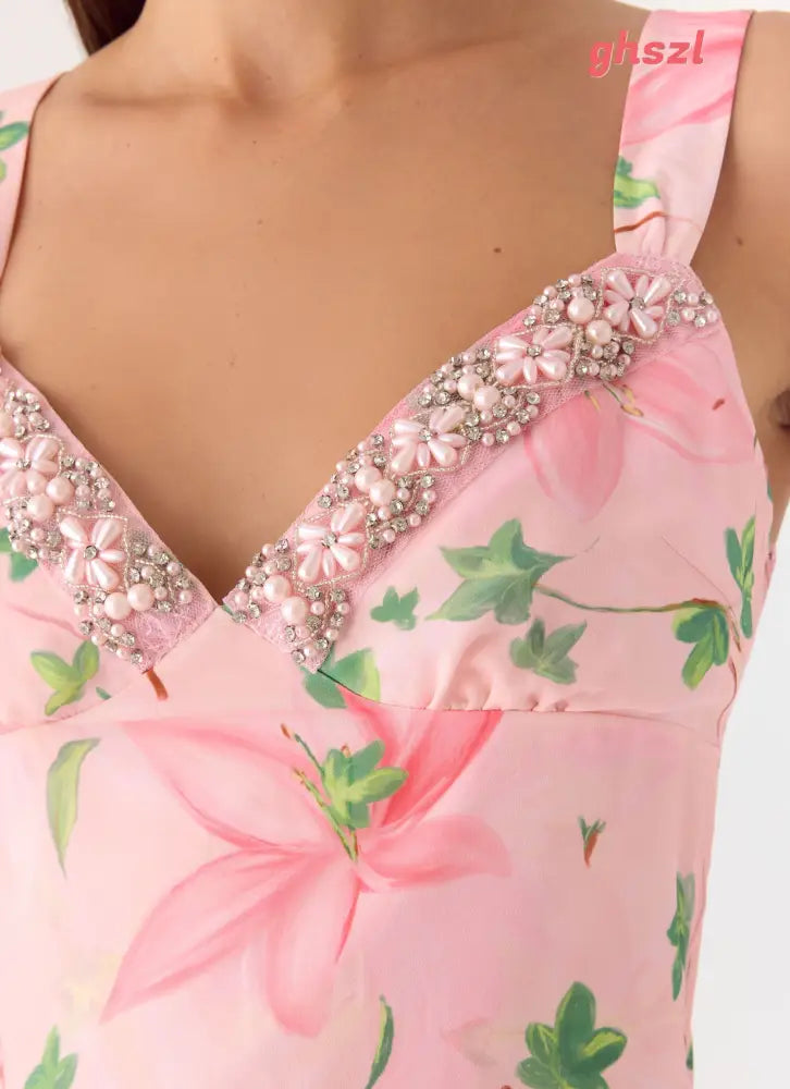 Loop Cami Top - Blooming Spring - Basic Tops