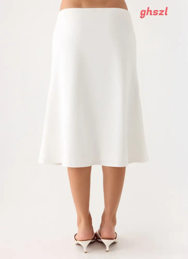 Marquas Midi Skirt - White - Midi Skirts