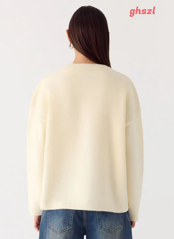 Miyuki Knit Sweater - Cream - Jumpers + Knits