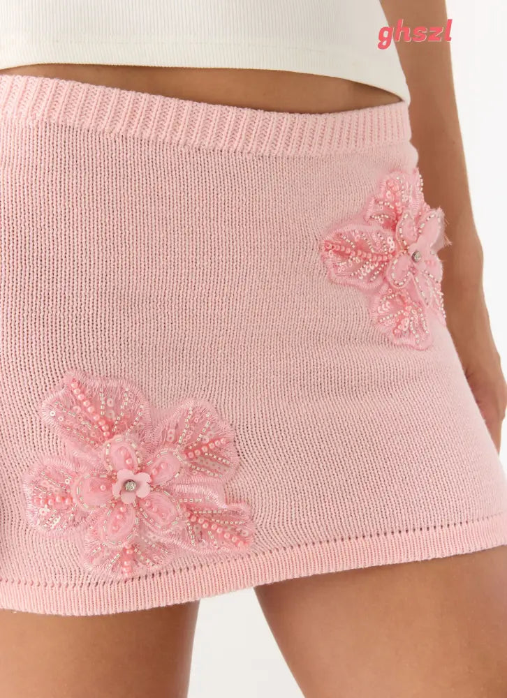 Neverland Mini Skirt - Baby Pink - Mini Skirts