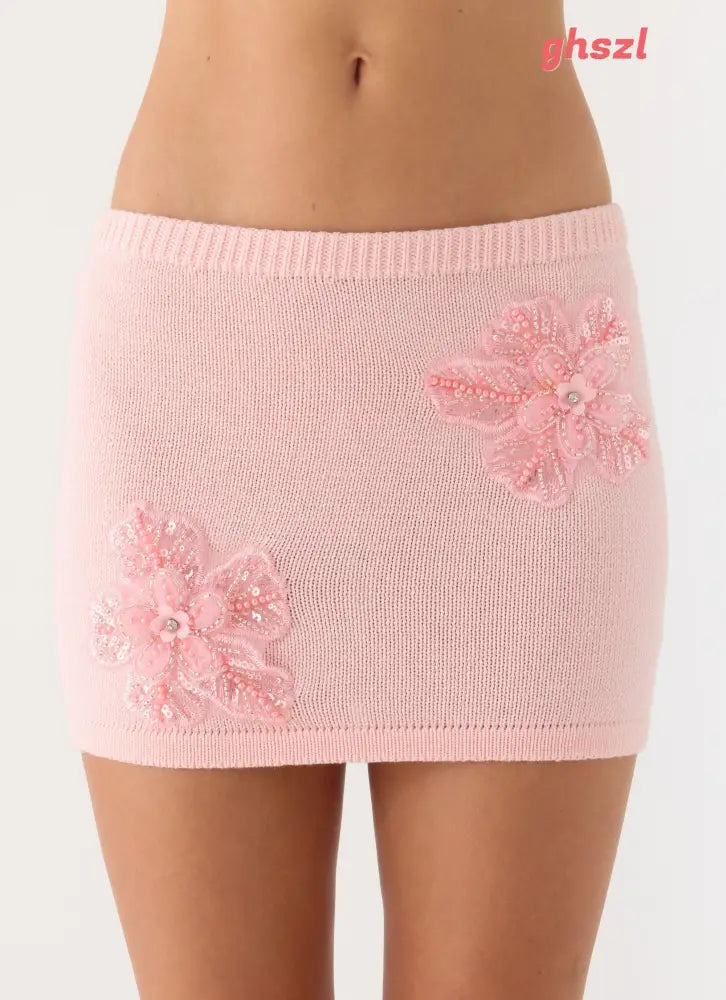Neverland Mini Skirt - Baby Pink - Mini Skirts