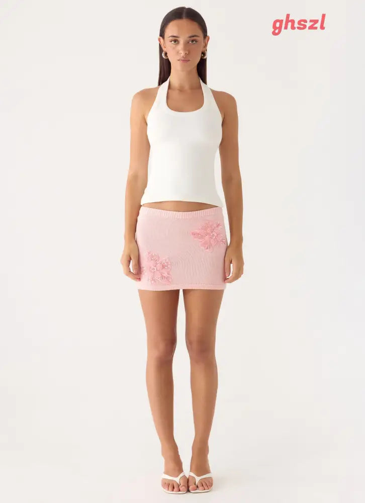 Neverland Mini Skirt - Baby Pink - Mini Skirts