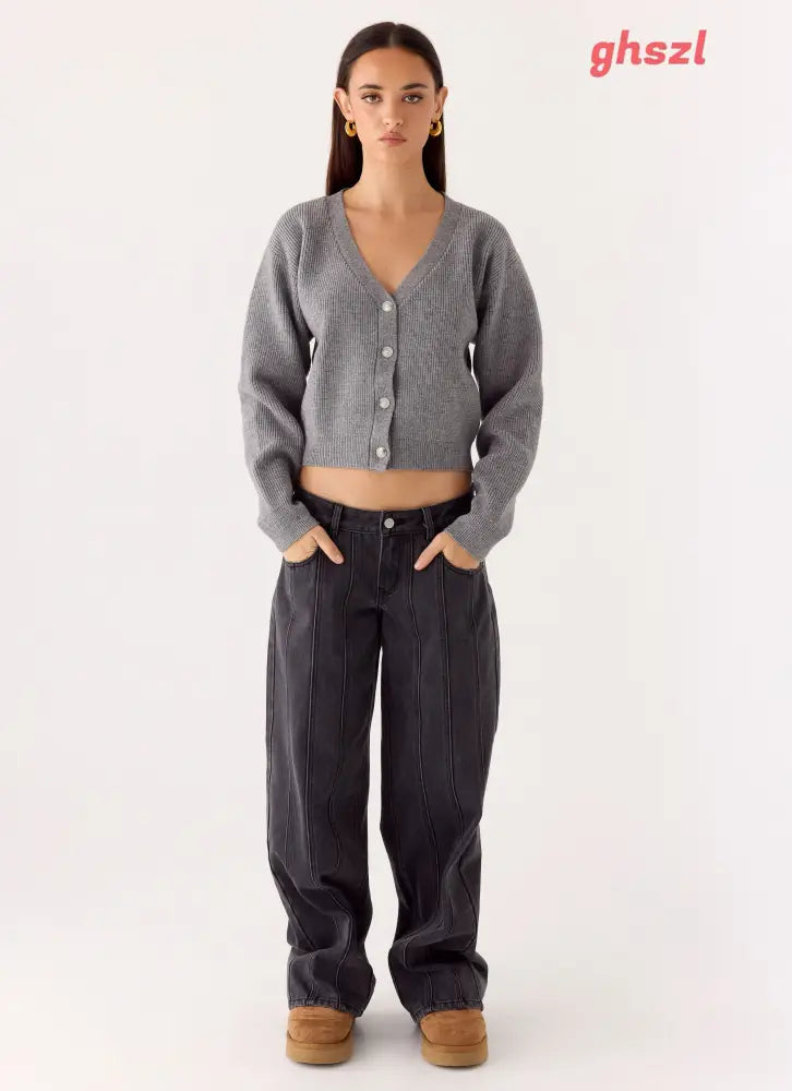 Orla Knit Sweater - Grey - Jumpers + Knits