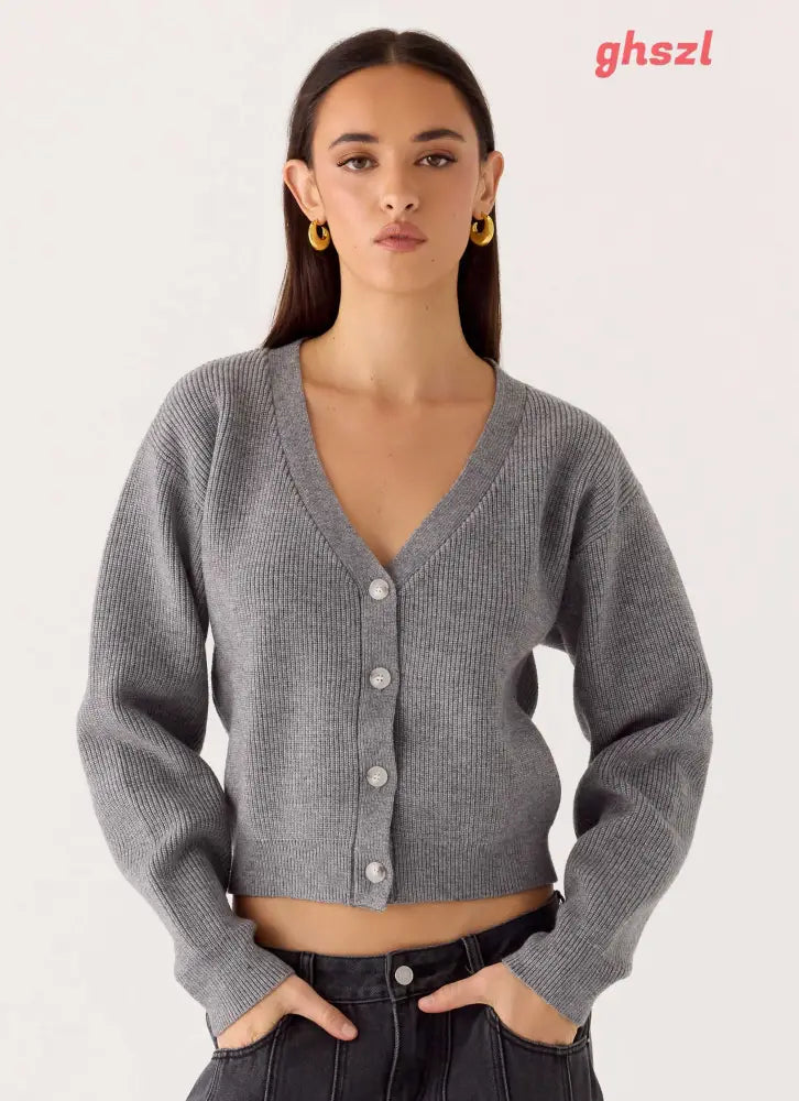 Orla Knit Sweater - Grey - Jumpers + Knits