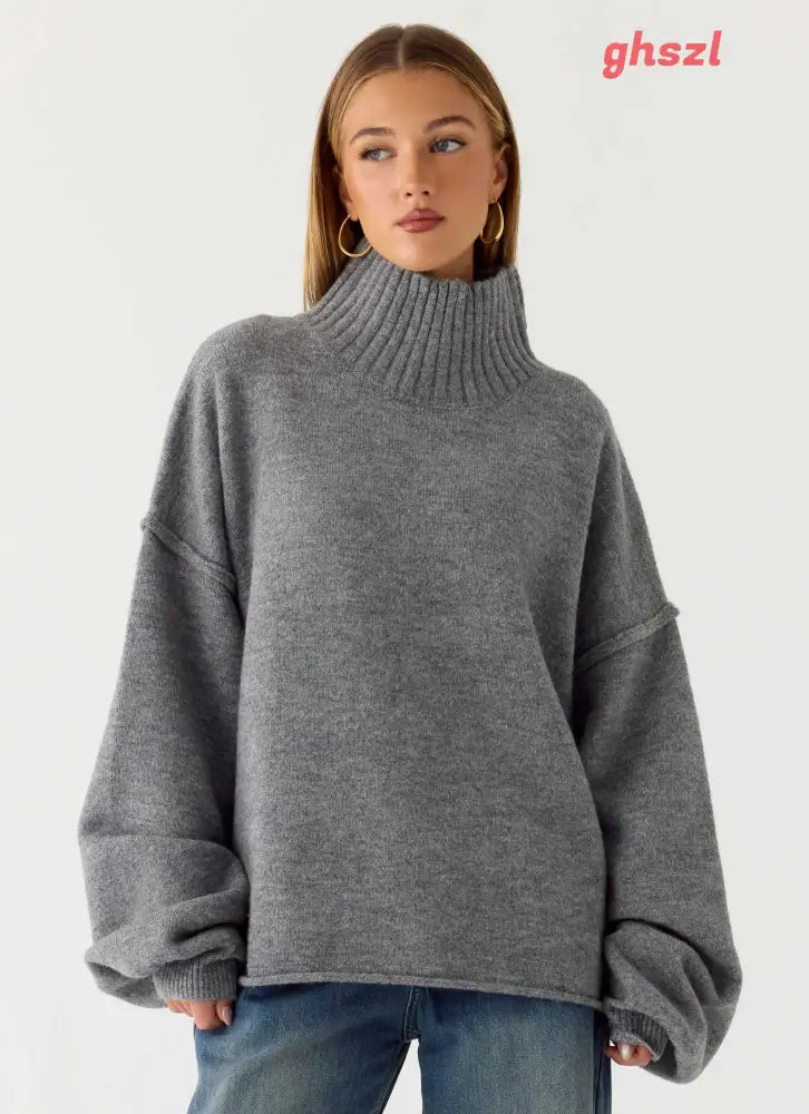 Roux Knit Sweater - Grey - Jumpers + Knits