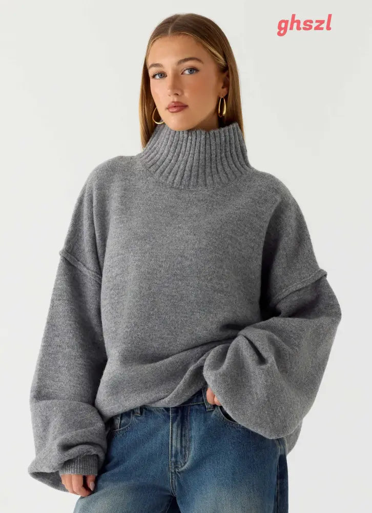 Roux Knit Sweater - Grey - Jumpers + Knits