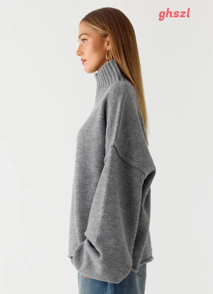 Roux Knit Sweater - Grey - Jumpers + Knits