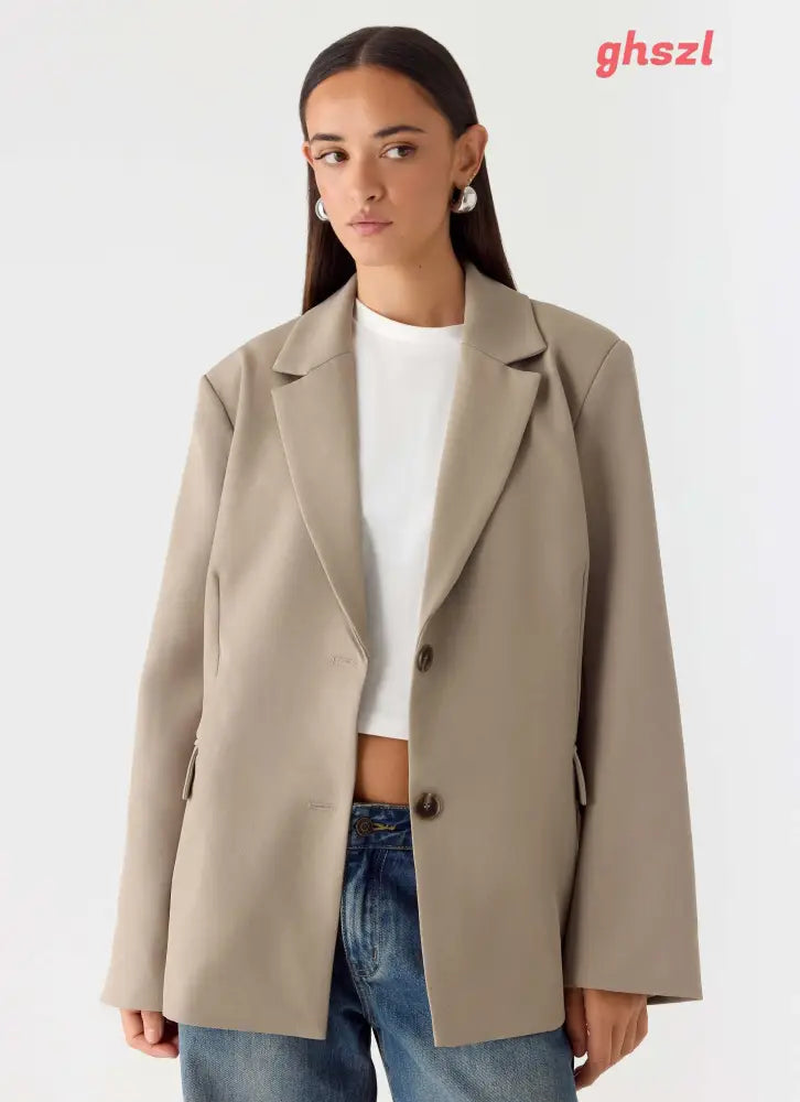 Sibel Blazer - Warm Grey - Blazers