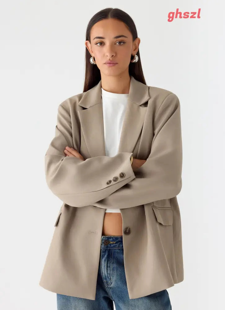 Sibel Blazer - Warm Grey - Blazers