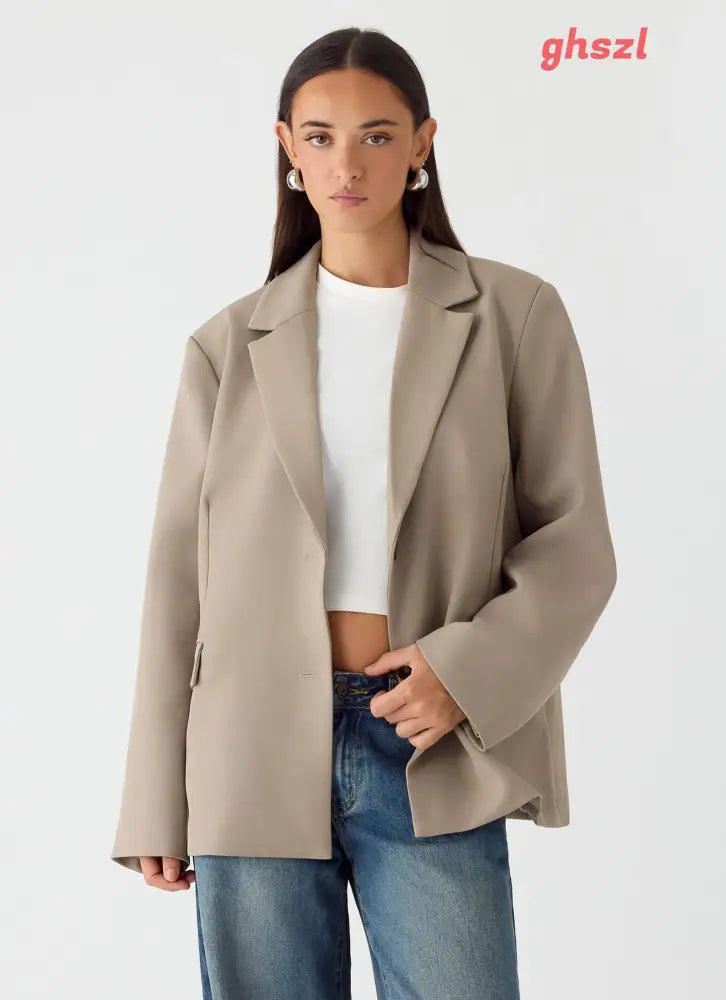 Sibel Blazer - Warm Grey - Blazers