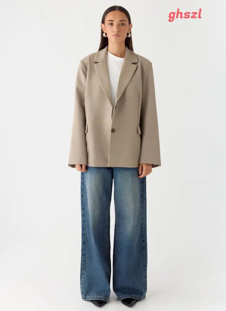 Sibel Blazer - Warm Grey - Blazers