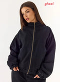 Waylon Denim Bomber Jacket - Black - Denim Jackets